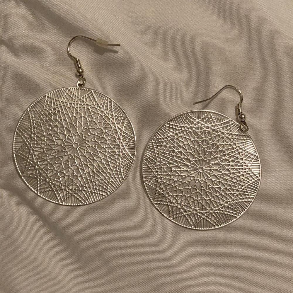Silver Round Earrings! 3 for $10!